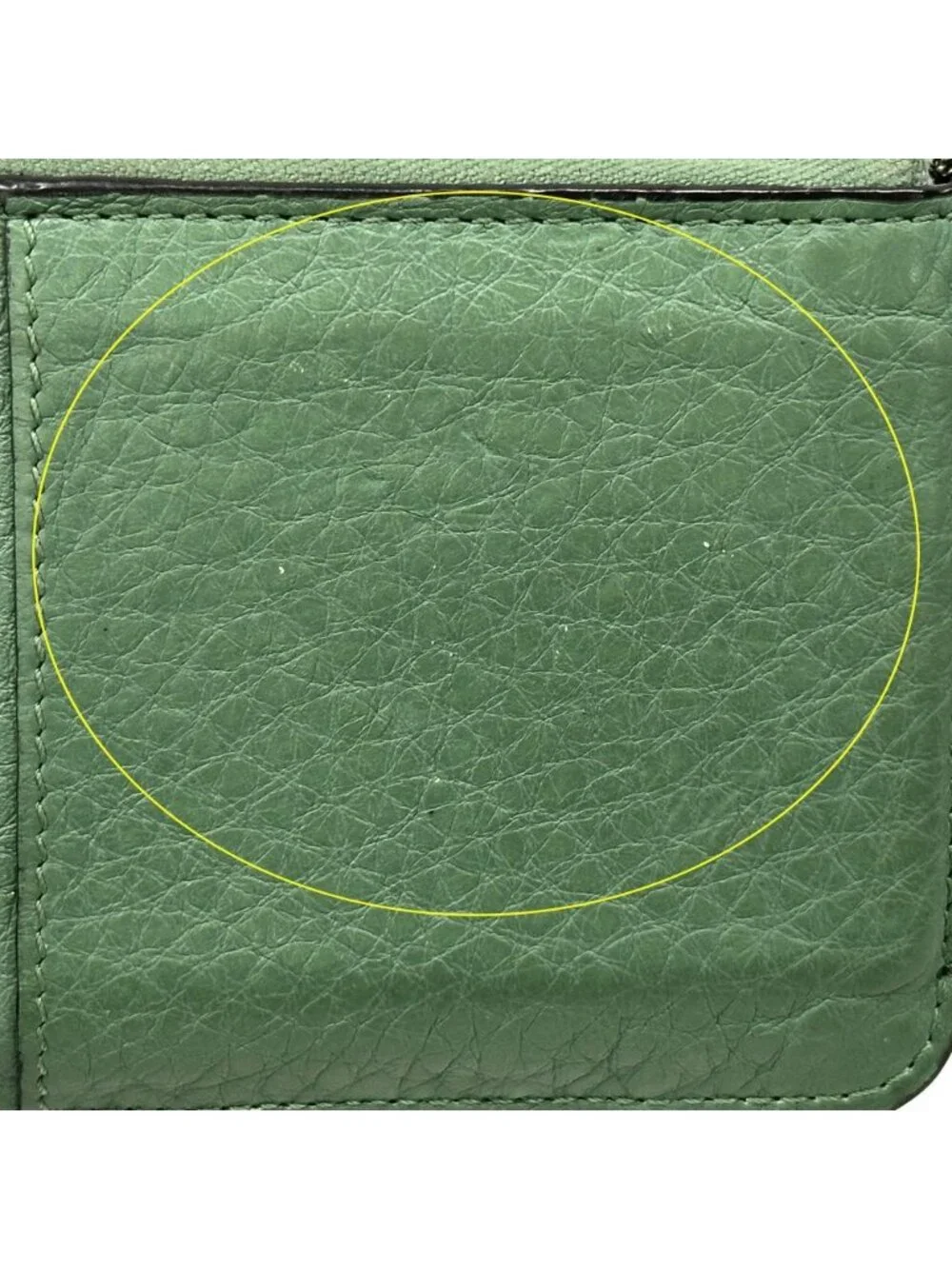 Fendi Wallet Coin Case Leather Fragment Green Card